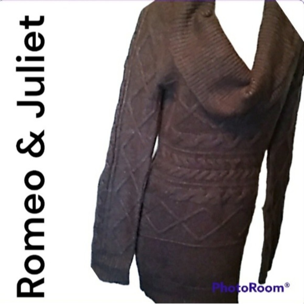 DRESS SWEATER COWL NECK LONG SLEEVE MEDIUM WOMENS M